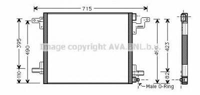 AVA QUALITY COOLING ms5377 -  Конденсатор, кондиционер